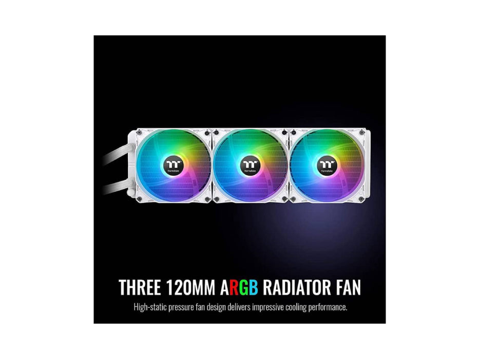 Thermaltake TH360 Snow Edition ARGB 360mm AIO CPU Liquid / Water Cooler (Intel & AMD Sockets) CL-W302-PL12SW-B