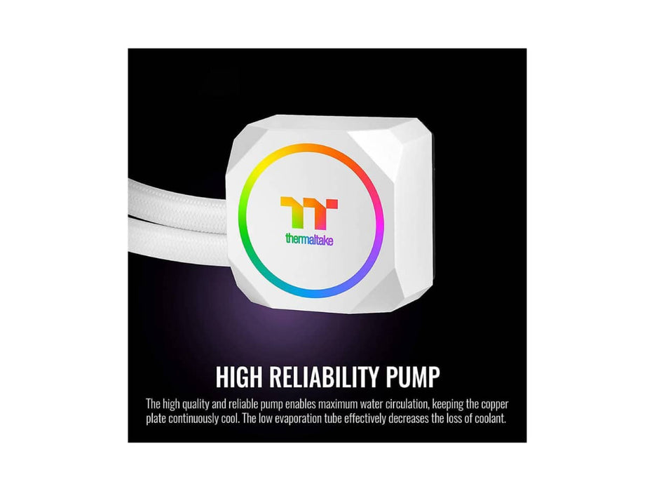 Thermaltake TH360 Snow Edition ARGB 360mm AIO CPU Liquid / Water Cooler (Intel & AMD Sockets) CL-W302-PL12SW-B