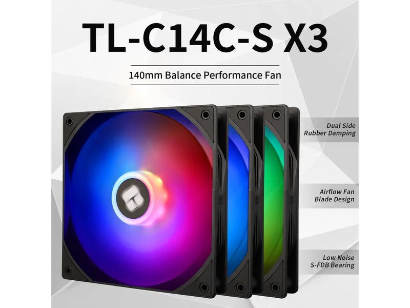 Thermalright TL-C14C-S X3 140MM CPU / Case Cooling Fan, 1500RPM