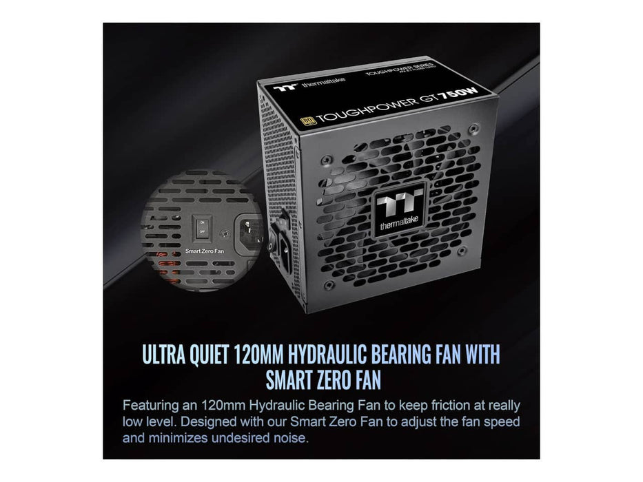 Thermaltake Toughpower GT 750W Power Supply (750W, 80 Plus Gold, Fully Modular) - PS-TPT-0750FNFAGU-3