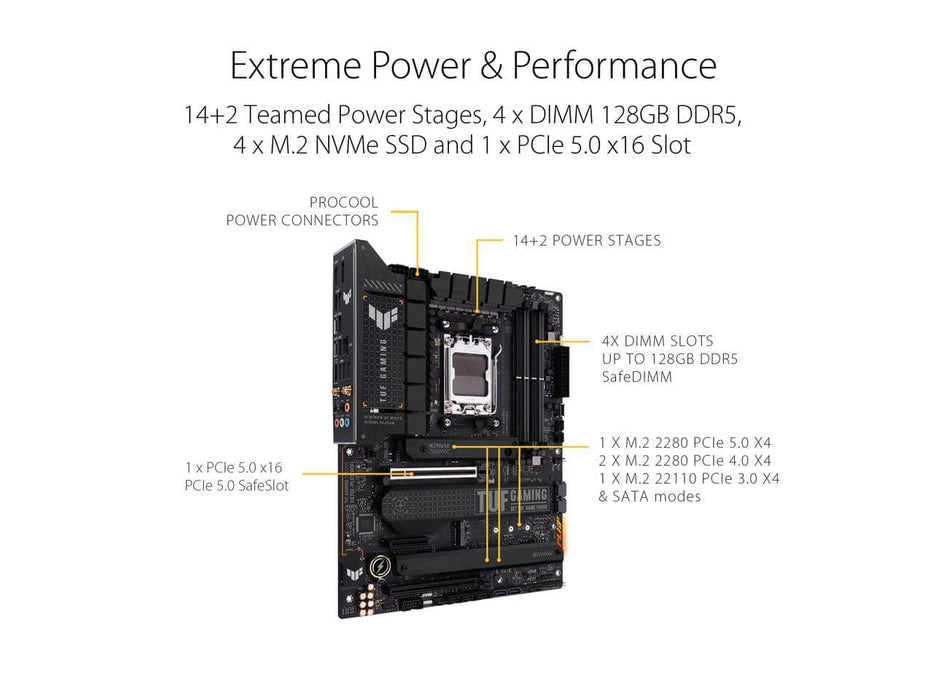 ASUS TUF Gaming X670E-Plus WIFI AM5 AMD ATX Gaming Motherboard