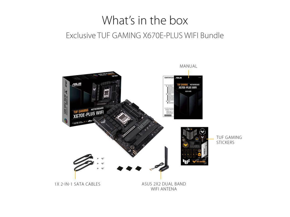 ASUS TUF Gaming X670E-Plus WIFI AM5 AMD ATX Gaming Motherboard