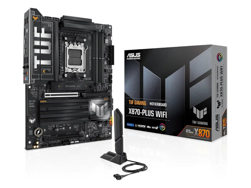 ASUS TUF Gaming X870-Plus WiFi ATX Motherboard, AMD AM5 Socket, ATX, Wi-Fi 7, DDR5