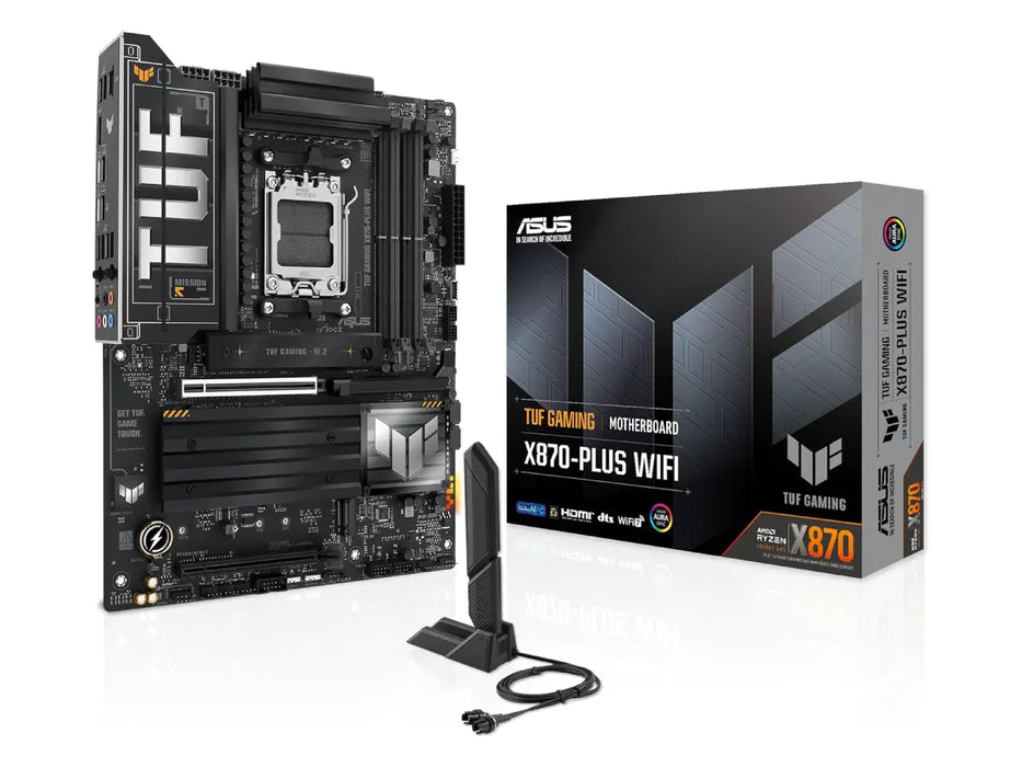ASUS TUF Gaming X870-Plus WiFi ATX Motherboard, AMD AM5 Socket, ATX, Wi-Fi 7, DDR5