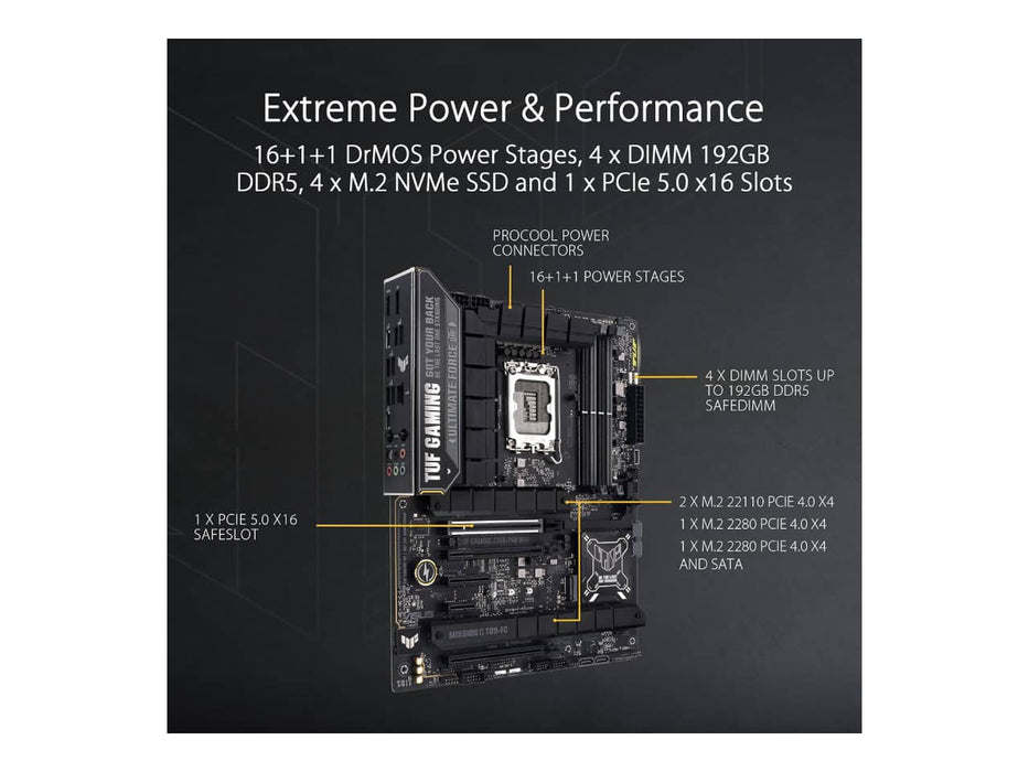 ASUS TUF Gaming Z790-Pro WiFi, Intel LGA 1700, DDR5, ATX Motherboard