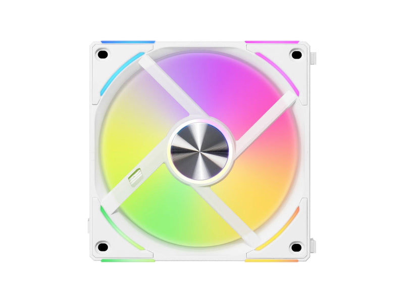 Lian Li 120MM Uni Fan AL120 V2 Single Case Fan, White, RGB (UF-AL120V2-1W)
