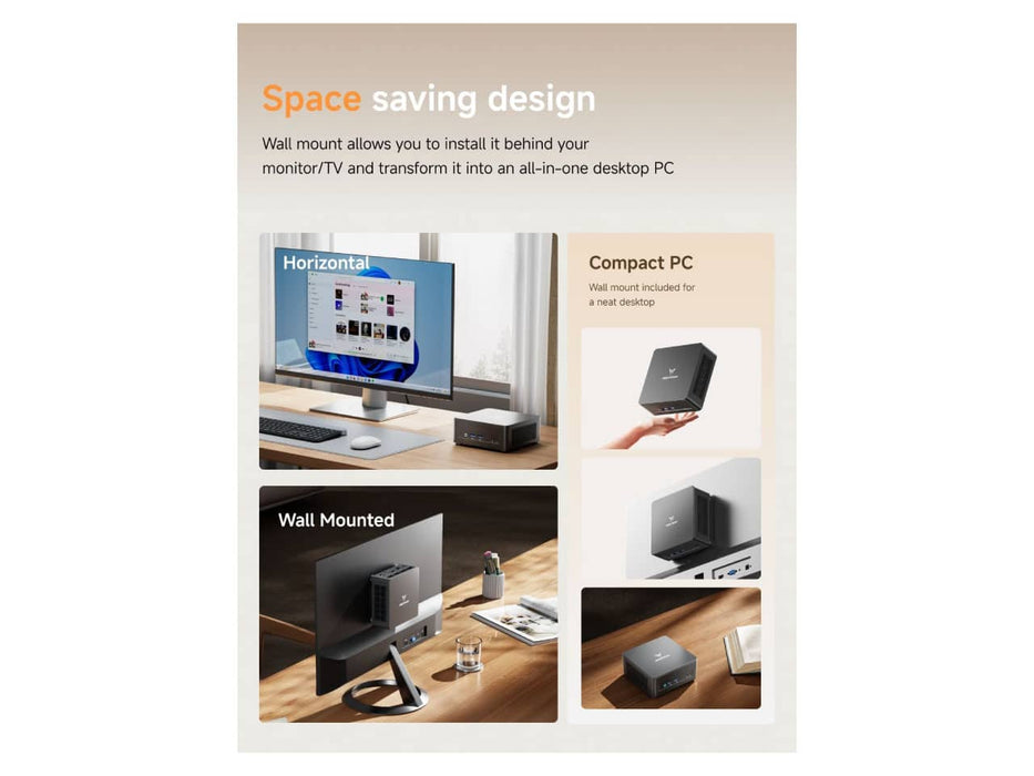 MINISFORUM UM760 Slim Mini PC, AMD Ryzen 5 7640HS, 16GB DDR5, 1TB SSD, AMD Radeon 760M