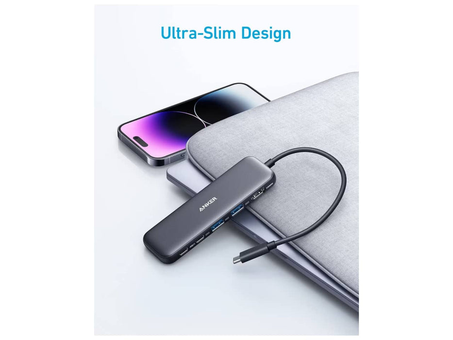 Anker USB-C Hub (5-in-1) w/ 1x 4K HDMI port, 1x USB-C Data Port, 2x USB-A Data Ports, and 1x USB-C Charge Port