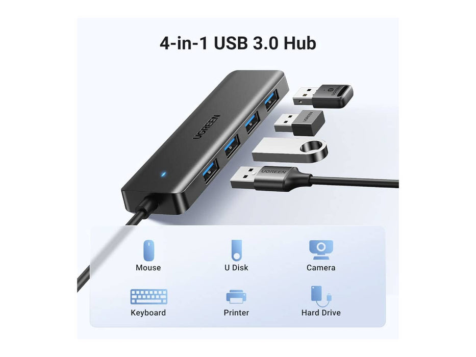 UGreen USB HUB, USB 3.0, USB-A to 4-Port