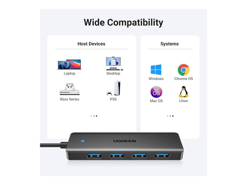 UGreen USB HUB, USB 3.0, USB-A to 4-Port