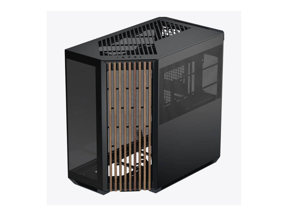 APNX V1-W ATX Mid Tower Computer Case, Angular Intake, Black (V1-W-BK-V1)
