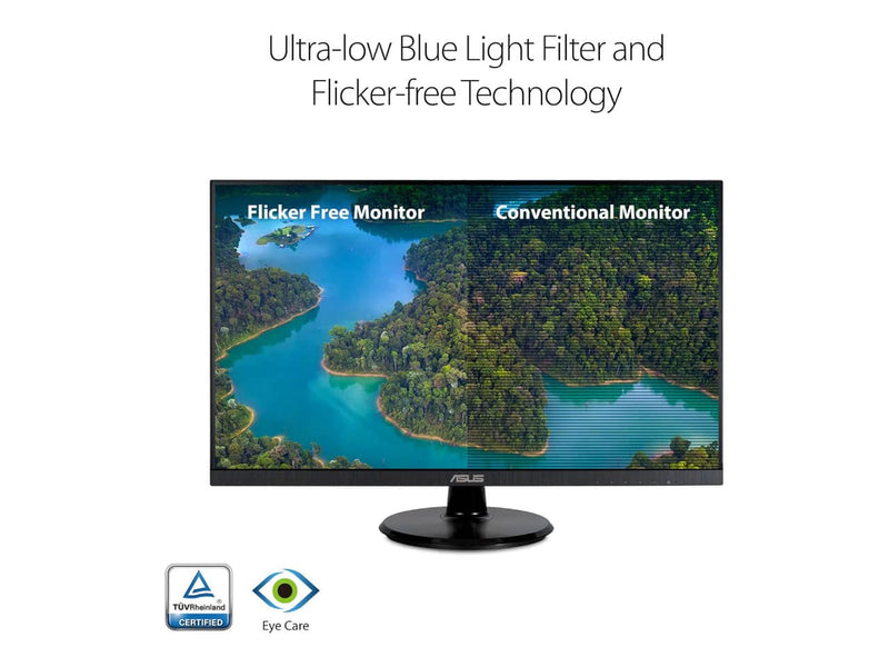 ASUS 27" FHD 1080p Eye Care Monitor, 27-inch, FHD (1920x1080), 75Hz, 5ms, IPS (VA27DQ)
