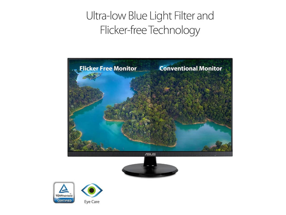 ASUS 27" FHD 1080p Eye Care Monitor, 27-inch, FHD (1920x1080), 75Hz, 5ms, IPS (VA27DQ)