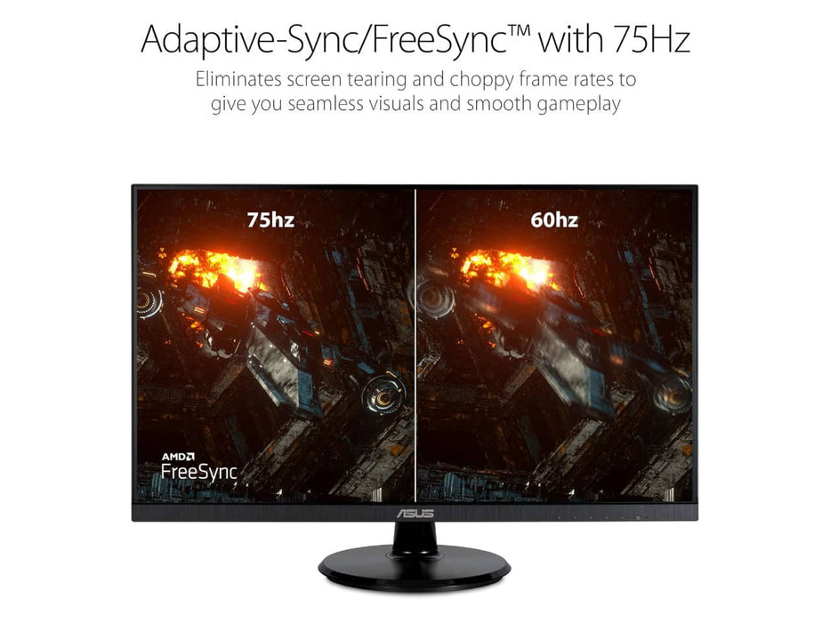 ASUS 27" FHD 1080p Eye Care Monitor, 27-inch, FHD (1920x1080), 75Hz, 5ms, IPS (VA27DQ)