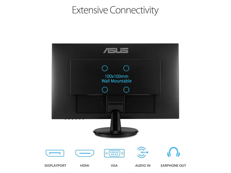 ASUS 27" FHD 1080p Eye Care Monitor, 27-inch, FHD (1920x1080), 75Hz, 5ms, IPS (VA27DQ)