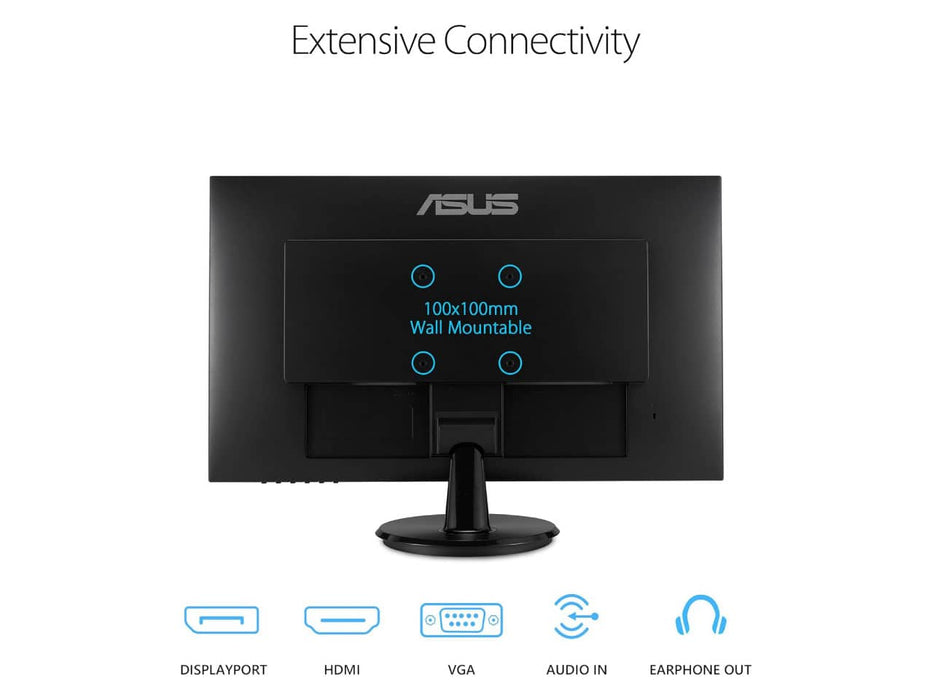 ASUS 27" FHD 1080p Eye Care Monitor, 27-inch, FHD (1920x1080), 75Hz, 5ms, IPS (VA27DQ)