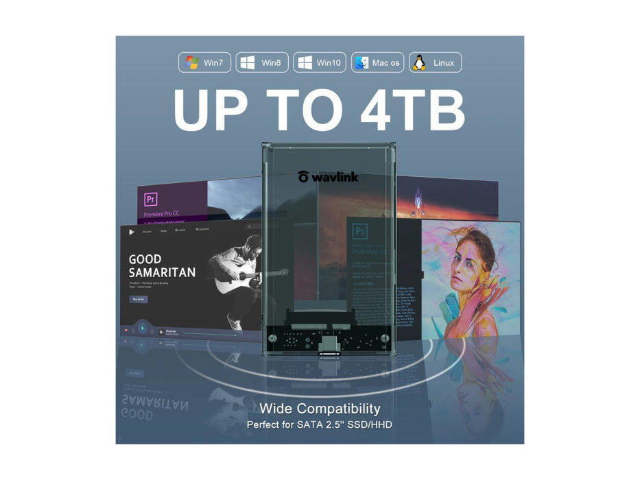 Wavlink 2.5" USB 3.1 SATA SSD Drive Enclosure