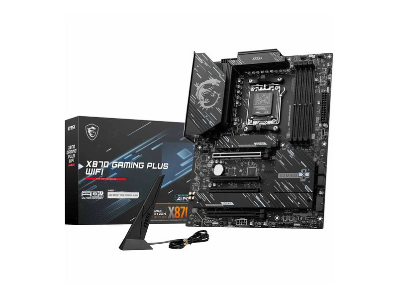 MSI X870 Gaming Plus WiFi, AMD AM5, DDR5, ATX Gaming Motherboard