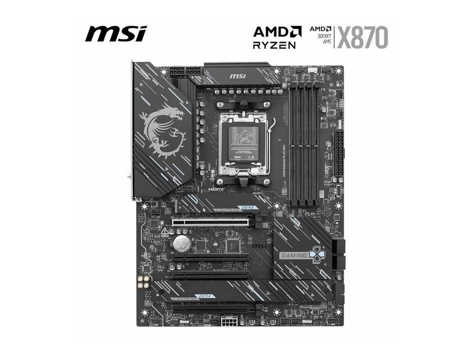 MSI X870 Gaming Plus WiFi, AMD AM5, DDR5, ATX Gaming Motherboard