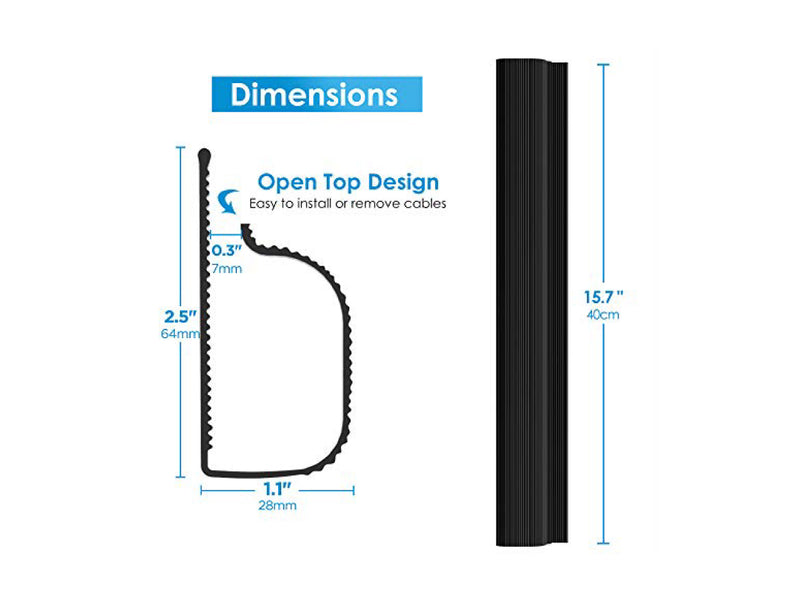 Yecaye J Channel Under Desk Raceway Cable Management (7.8ft)