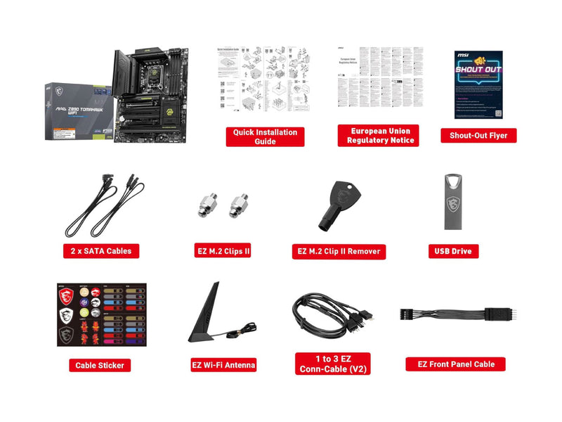 MSI MAG Z890 Tomahawk Wi-Fi Gaming Motherboard, Intel LGA 1851, DDR5, PCIe 5.0, Bluetooth 5.4, WiFi 7