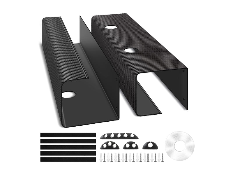 ZHiYO Under Desk Cable Management Cable Tray (2-Pack, Black)