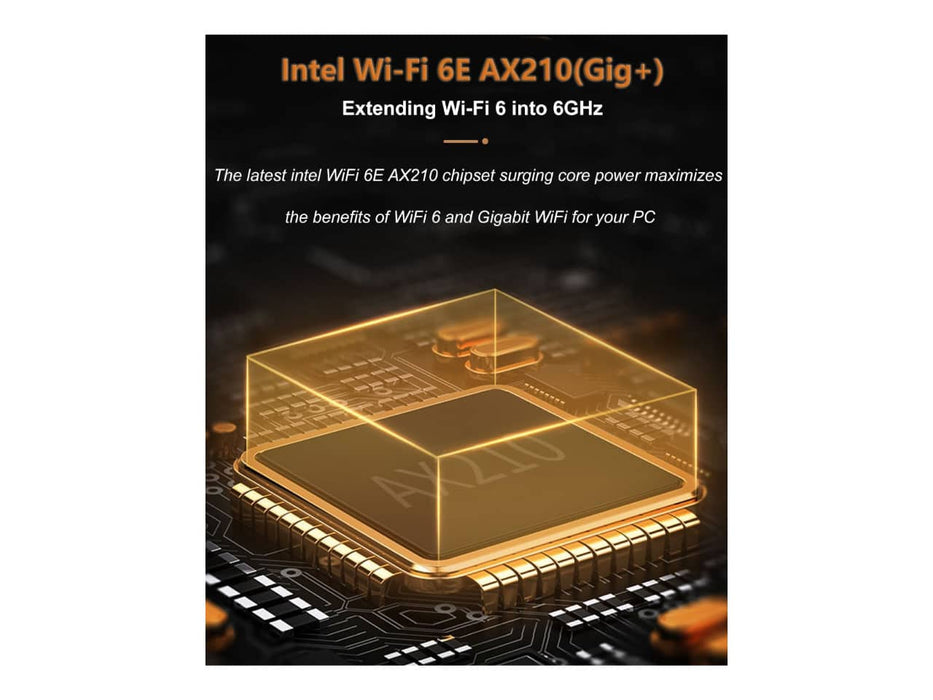WiFi 6E AX5400 PCIe WiFi Card (Intel AX210), Up to 2400Mbps, Bluetooth 5.3, 802.11AX, Tri Band Wireless Adapter