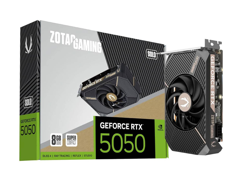 ZOTAC Gaming GeForce RTX 5050 Solo Graphics Card, 8GB GDDR6, SFF-Ready (ZT-B50500G-10L)