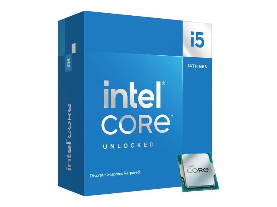 Intel Core i5-14600KF, LGA 1700 Socket, 14th Gen i5, 14-Core (6P + 8E), Desktop Processor