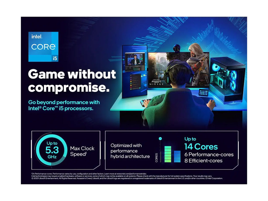 Intel Core i5-14600K, LGA 1700 Socket, 14th Gen i5, 14-Core, Intel UHD Graphics 770, Desktop Processor