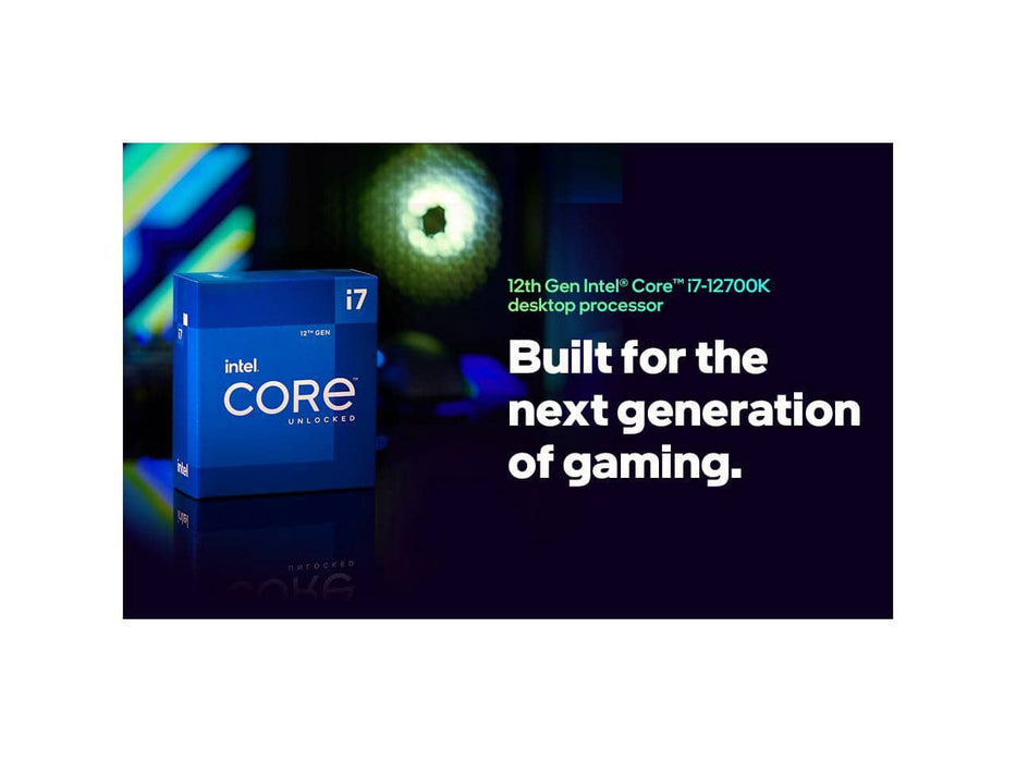 Intel Core i7-12700K, LGA 1700 Socket, 12th Gen i7, 12-Core, Intel UHD Graphics 770, Desktop Processor