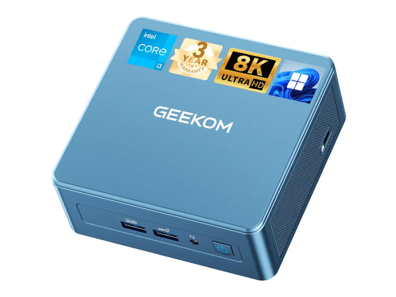Geekom IT12 Mini PC, Intel Core i3-12300HE, 16GB, 512GB SSD, Intel UHD Graphics, Windows 11 Pro, Wi-Fi, Bluetooth